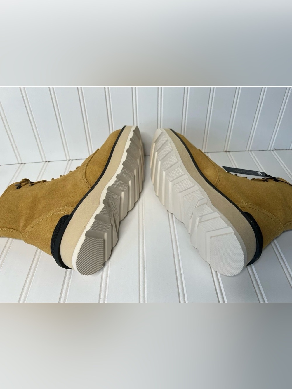 Sorel Hi Line Lace Geo Yellow Jet Waterproof Combat Boots Womens Size 8 NEW 1800 - Picture 4 of 4